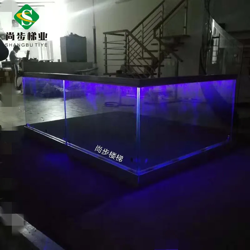 Customization Wonderful Wooden Steps Stair with Nice Led Light Stair Treads