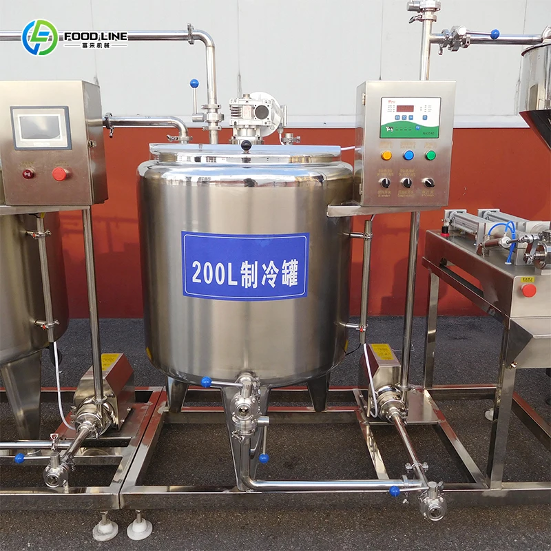 Fully Automatic Greek Yogurt Production Line Complete Small Dairy Plant Yogurt Pasteurization Making Machine