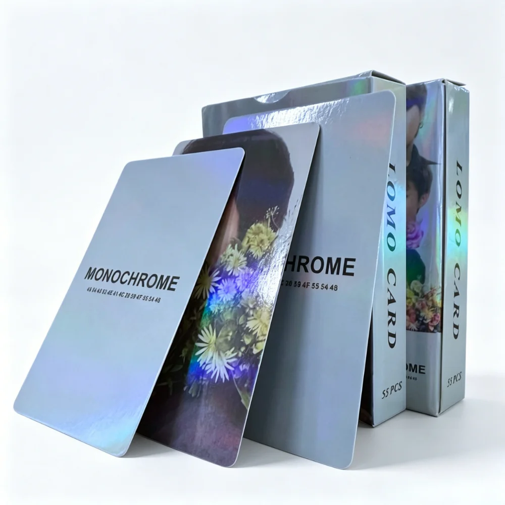 55Pcs/Box #MONO#CHROME# POP UP Photocards Lomo Cards Photo Card for Fans Collection