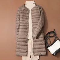 SEDUTMO Long Duck Down Jackets Women Ultra Light Coat WinterCasual Slim Black Thin Autumn Parkas ED2071 2