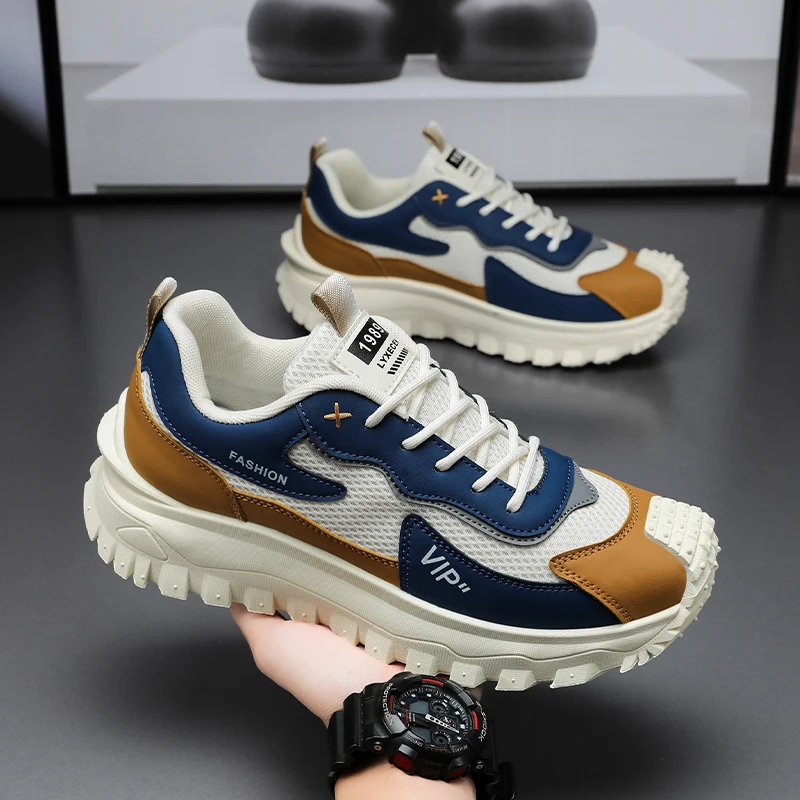 

Men's Shoes 2026 New Spring Thick-Soled Versatile Non-Slip Wear-Resistant High-End Youth Casual Running Sneakers