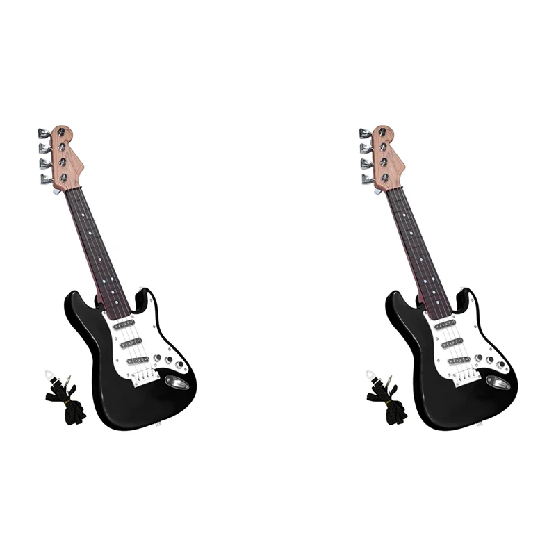 

2 шт., 17 дюймов, гитара для детей, 4 струны, электрогитара, музыкальные инструменты для детей, электронный инструмент, A-A74Z