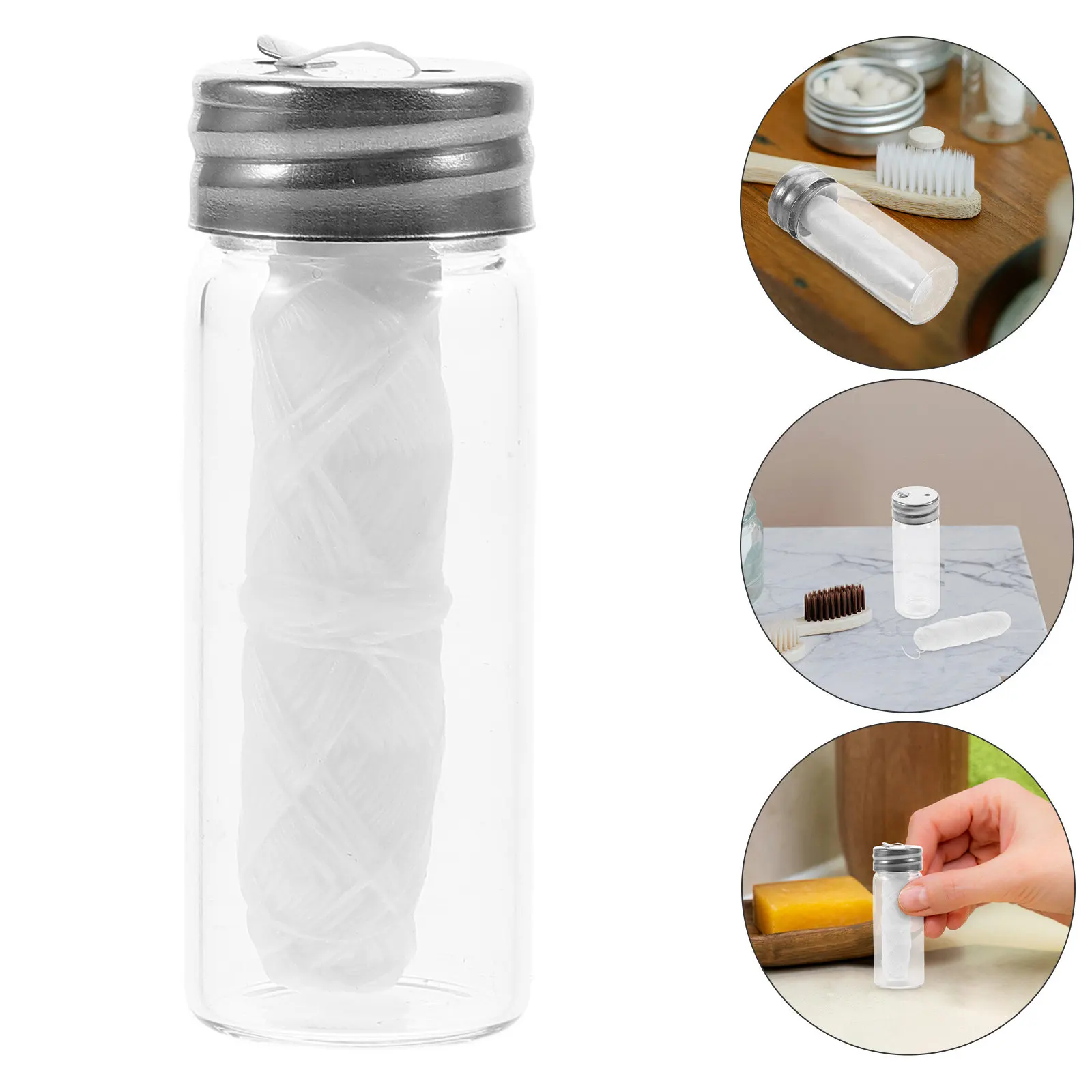 30M Corn Teeth Floss Stick Refillable Coreless Spindle for Oral Care Sensitive Gums Braces Travel Vegan Natural Floss