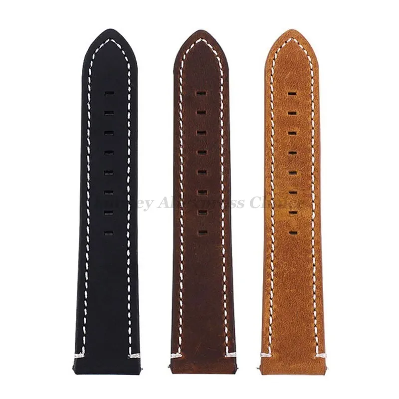 Geniune High-end retro Calf Leather Watchbands 18/19mm 20mm 21mm 22mm 24mm Watch Strap For Samsung Watch Strap For Huawei Watch