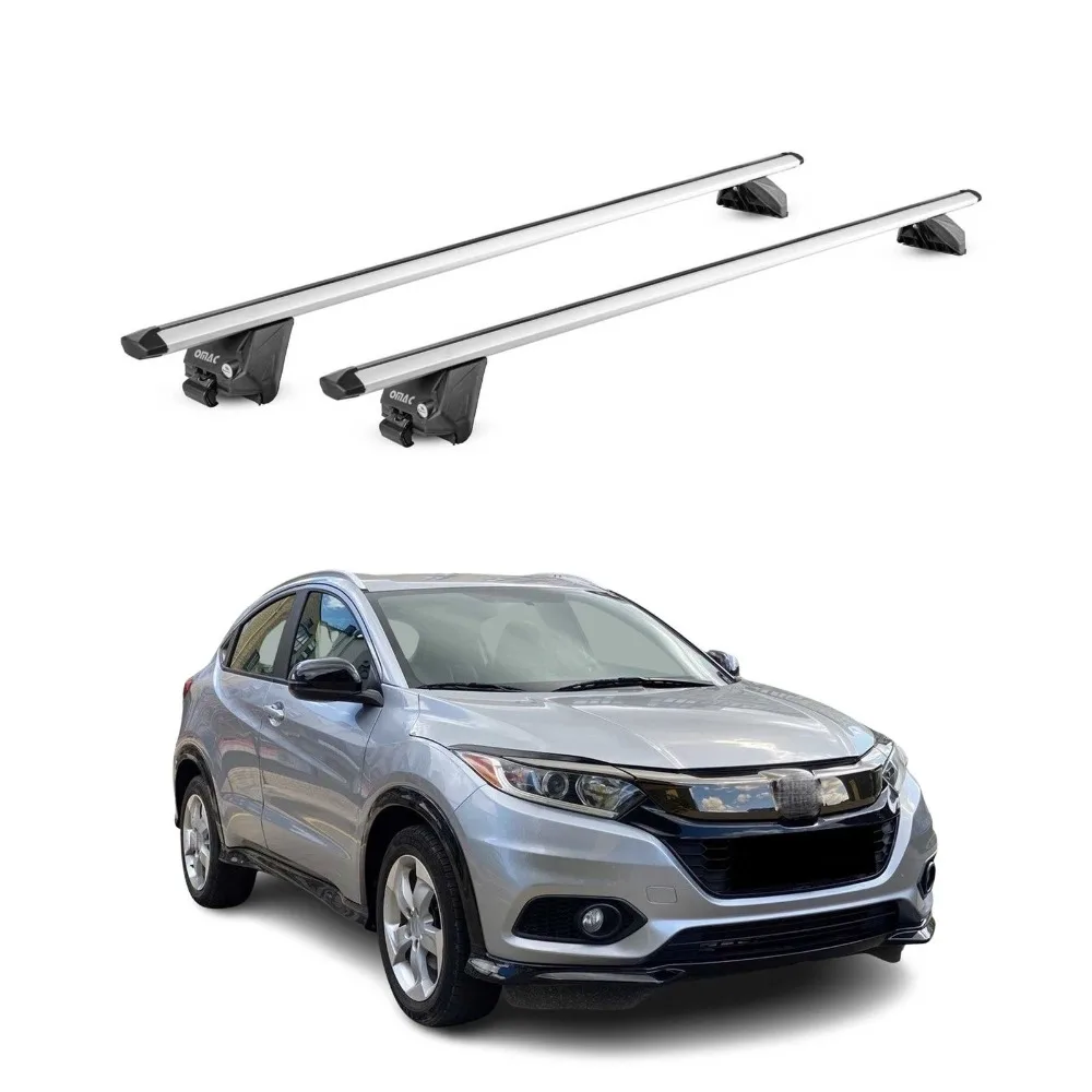 Enhance the car's luggage carrying capacity,Fits Honda HR-V 2016-2022 Roof Rack Cross Bars Silver Luggage Carrier 2 Pcs