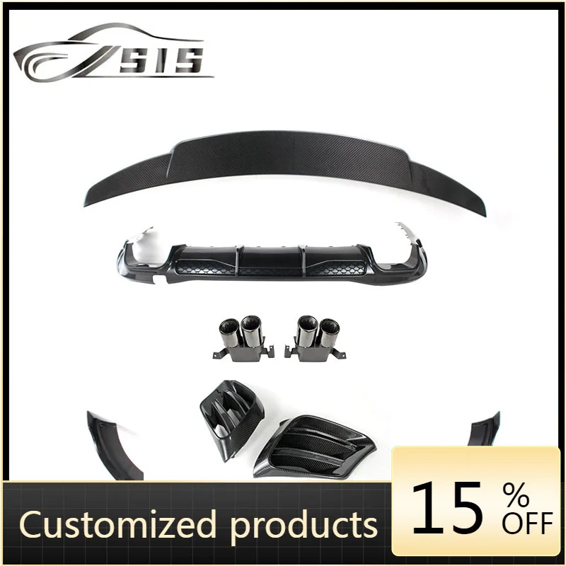 

S-Class W223 Детали кузова из углеродного волокна 2023 год W223 Передняя губа Задний спойлер Диффузор Комплект кузова W223 Боковые вентиляционные отверстия Наконечники выхлопной системы