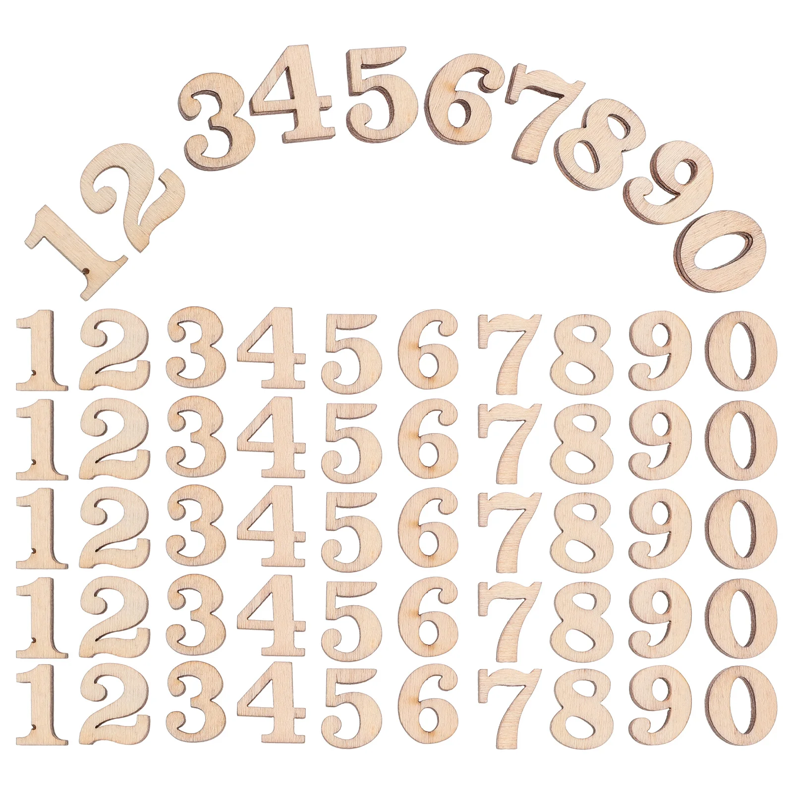 

100pcs Unfinished Wood Slices for Crafts DIY Blank Wooden Cutouts Smooth Craft Letters Wedding Decorations Learning Tool Game