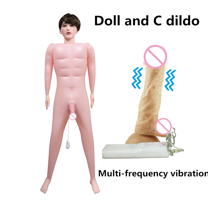 Newest! Handsome Man Inflatable Sex Doll Removable Dildo Easy To Store Female Masturbator Adult Sex Toy For Woman and Gay