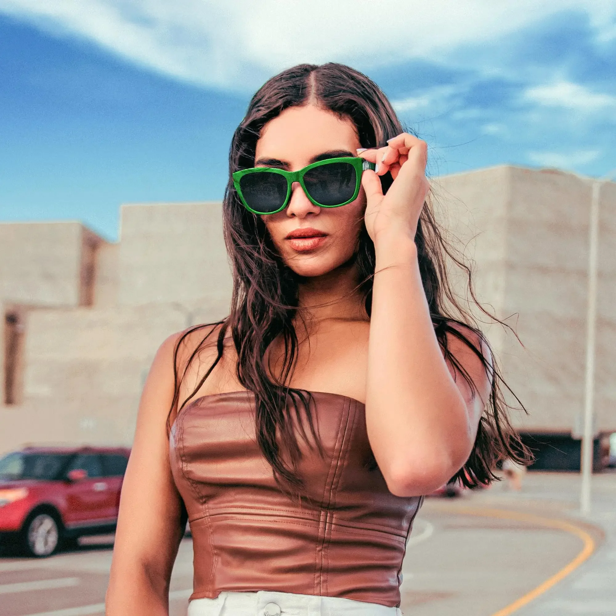 BLUEMOKY Retro ovale Cat-Eye-Sonnenbrille für Damen, polarisiert, UV-Schutz, Vintage-Sonnenbrille zum Fahren, täglicher Komfort