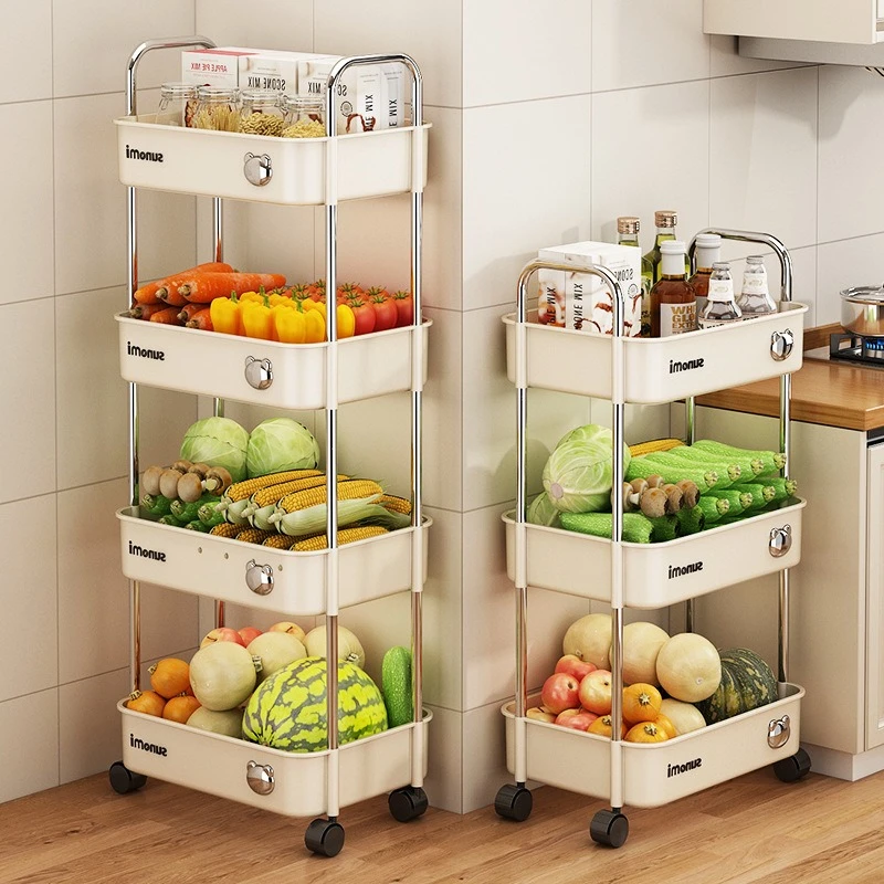 Mobile Storage Cart Portable Beauty Salon Trolley with Wheels for Makeup Esthetician Equipment Transport Cart Multi-functional