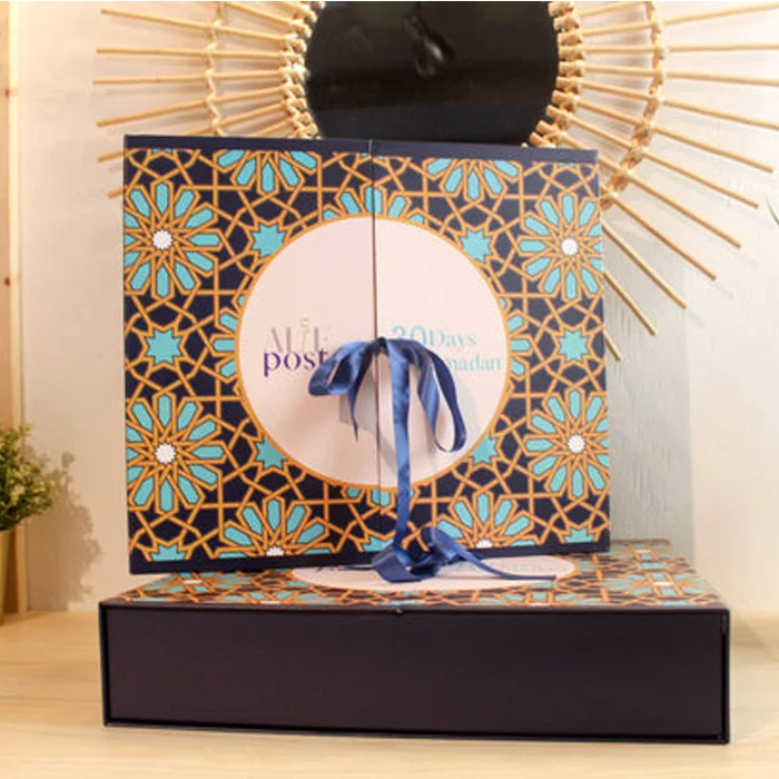 custom. Cardboard Box Empty Gift Chocolate Big Packaging Customized Blank 30 Day Ramadan Advent Calendar