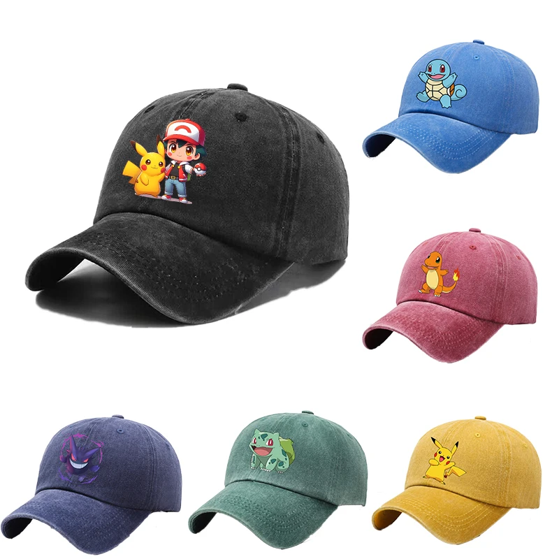 Gorra de béisbol para niños, hombres y mujeres, figuras de Anime, sombrero para el sol Pokemoned, nuevo gorro para el sol para deportes al aire libre para adultos, gorro Retro, regalo, gran oferta
