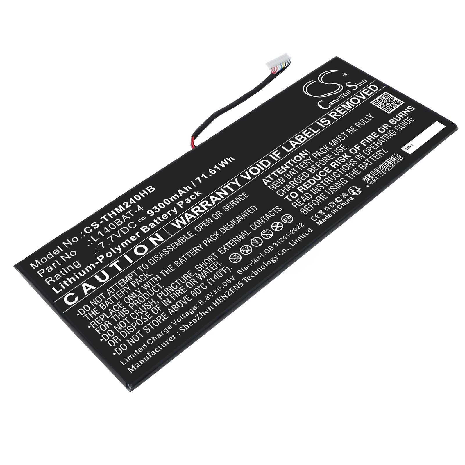 Replacement 7.7V 9300mAh Laptop Battery for Schenker VIA 14 Late 2020, Work 17 Tiger Lake-H, For Thunderobot MixBook Air