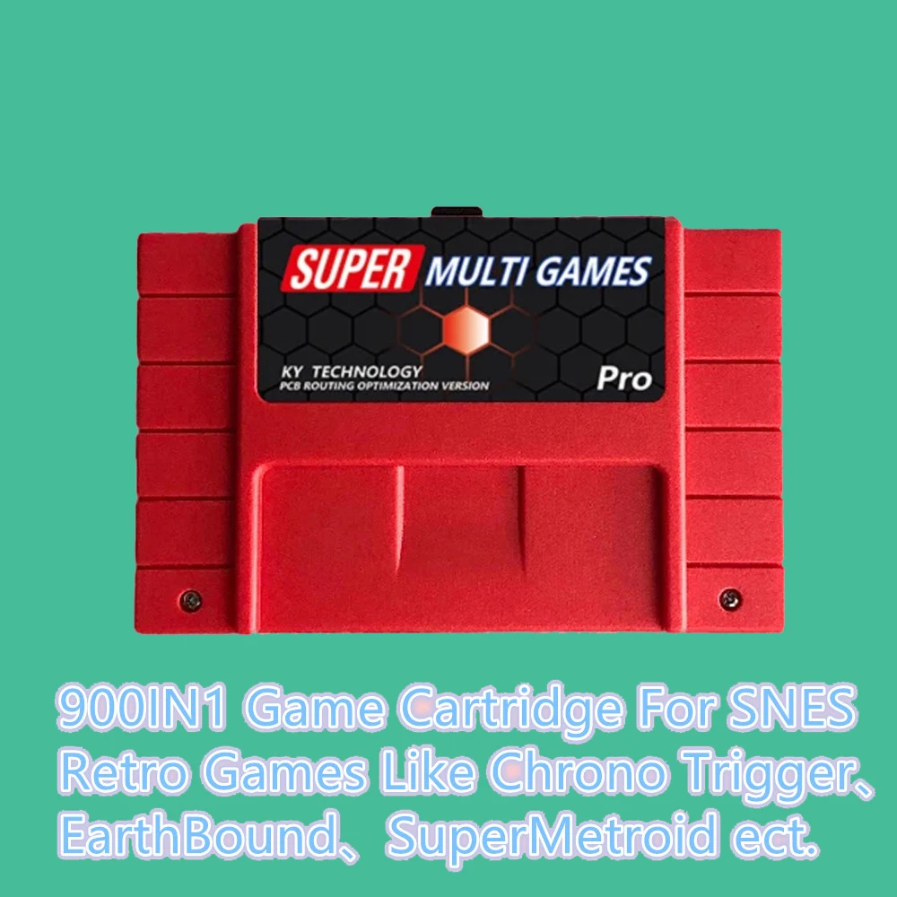 DIY 900 in 1 Super Multi Games Retro 16 Bit Game Card for SNES Video Game Console Cartridge USA Version shell