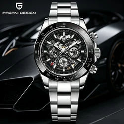 PAGANI DESIGN Men‘s Automatic Mechanical Watch Stainless Steel Waterproof Sport 10Bar Luxury Casual Watch for Men Reloj Hombre
