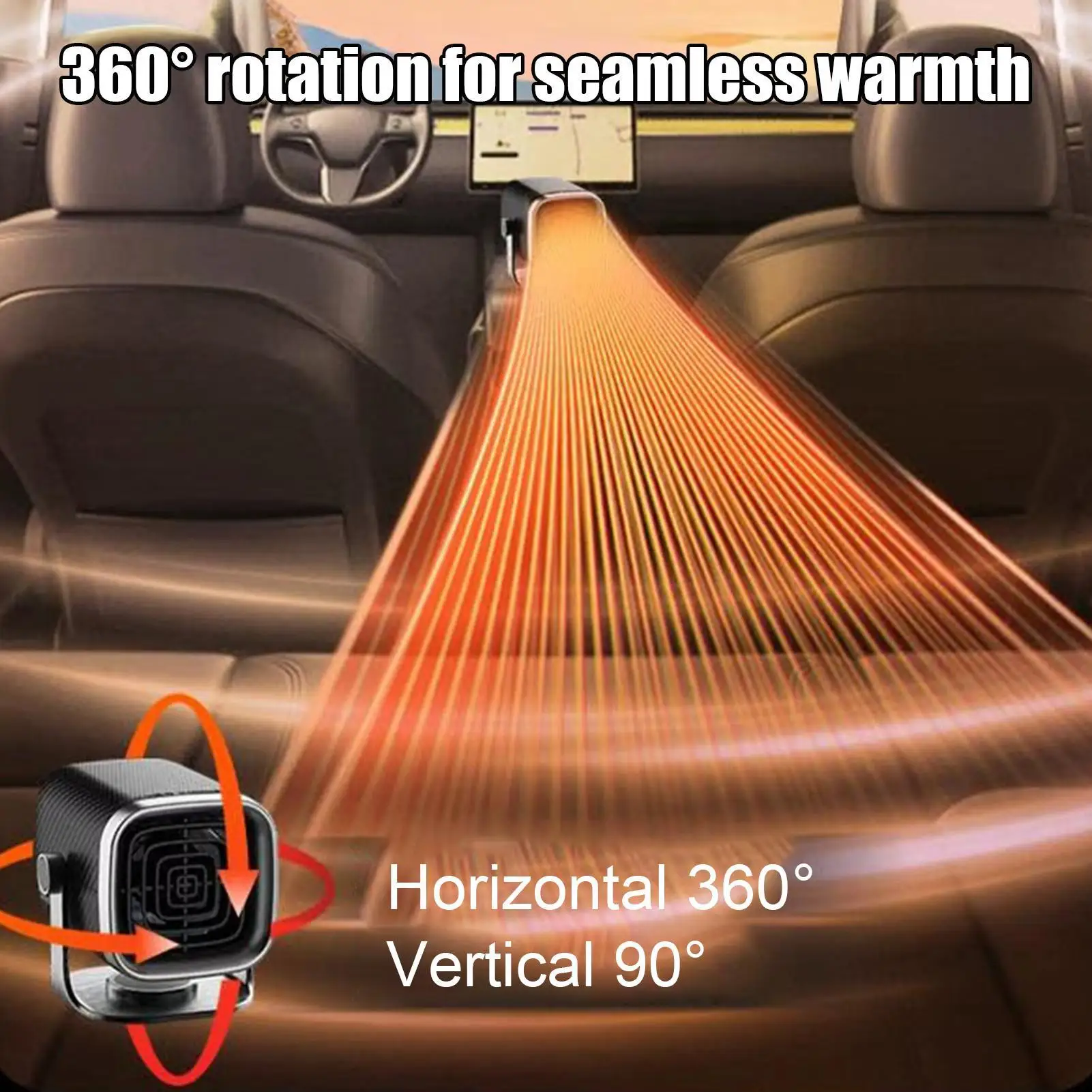 Car Heater Portable Auto Windscreen Defroster Vehicle Windshield Demister For Drivers Trucks RVs SUVs Sedans Adventure Seekers