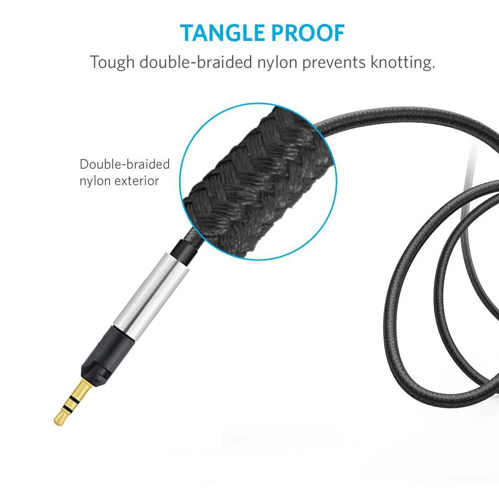 Kabel Poyatu HD400PRO untuk Sennheiser HD560S HD620S HD400 PRO HD599 HD569 Kabel Headphone Peningkatan Kabel Pengganti Mikrofon Remote