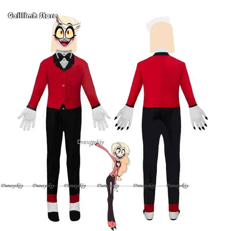 2025 11 Hazbin Alastor Hotel Cosplay mujeres disfraces de Halloween mujer peluca Charlie Morningstar pelucas para adultos Anime hombres disfraz chica
