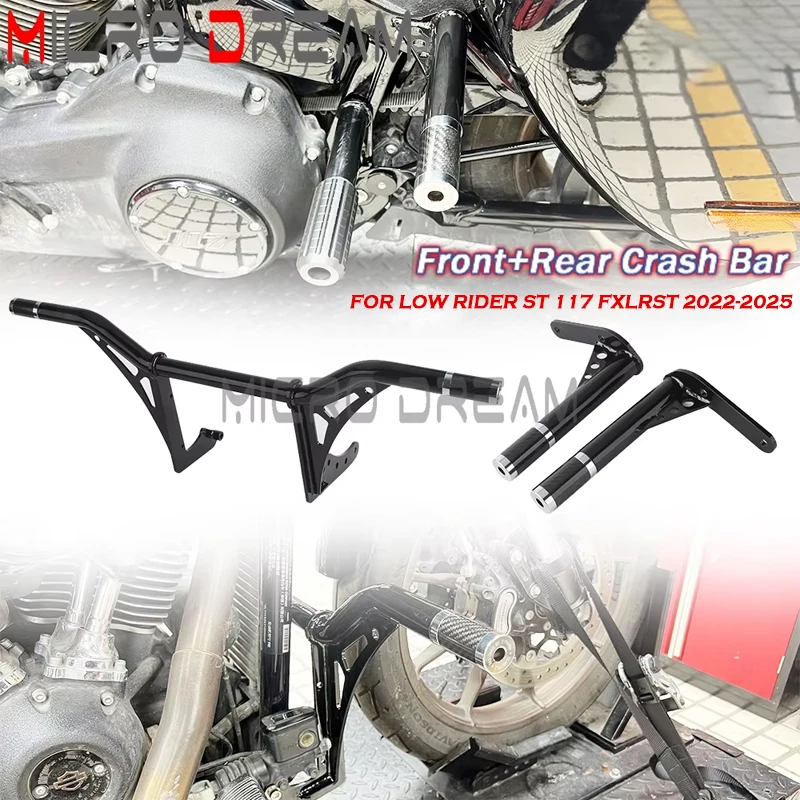 1Set Crash Bar Motorcycle Falling Protection Highway Engine Guard For HARLEY Softail Low Rider ST 117 FXLRST 2022 2023 2024 2025