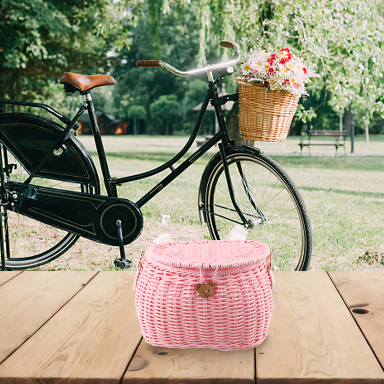 

Корзина для детского велосипеда на каждый день, рюкзак-корзина через плечо, простая установка, необходимые аксессуары для монтажа