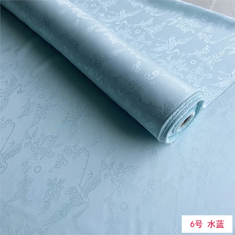 Summer 19  momme jacquard silk brocade fabric replicates the new Chinese-style Hanfu dress scarf of pure