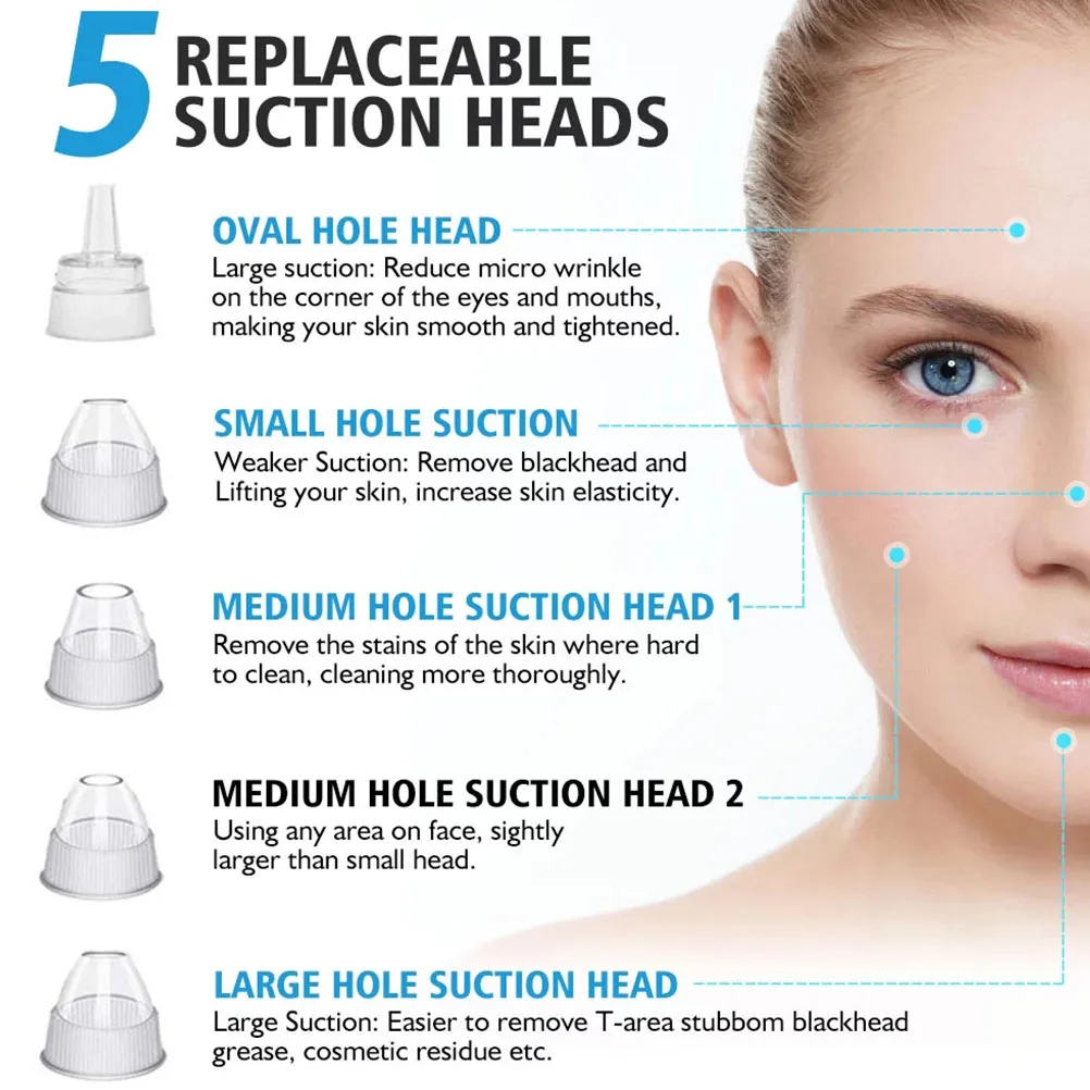 

Electric ABS Adjustable Deep Skin Cleaner Facial Beauty Instrument Spa Tools Home Use Pore Dust