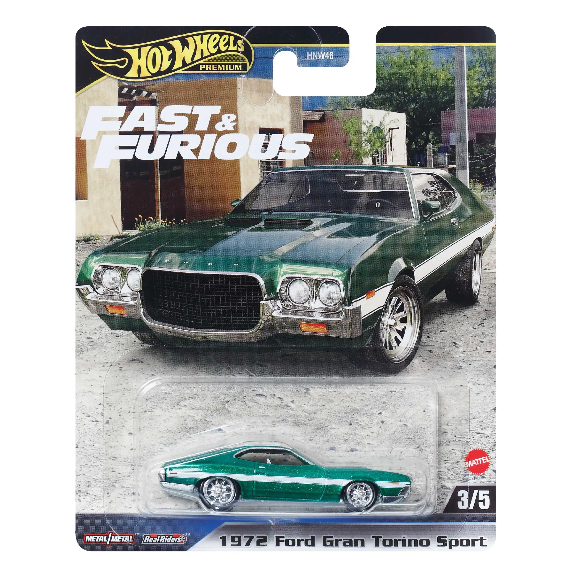 

Original Hot Wheels Premium Fast & Furious Car 1972 Ford Gran Torino Sport Diecast 1:64 Toys for Boys Metal Vehicles Models Gift