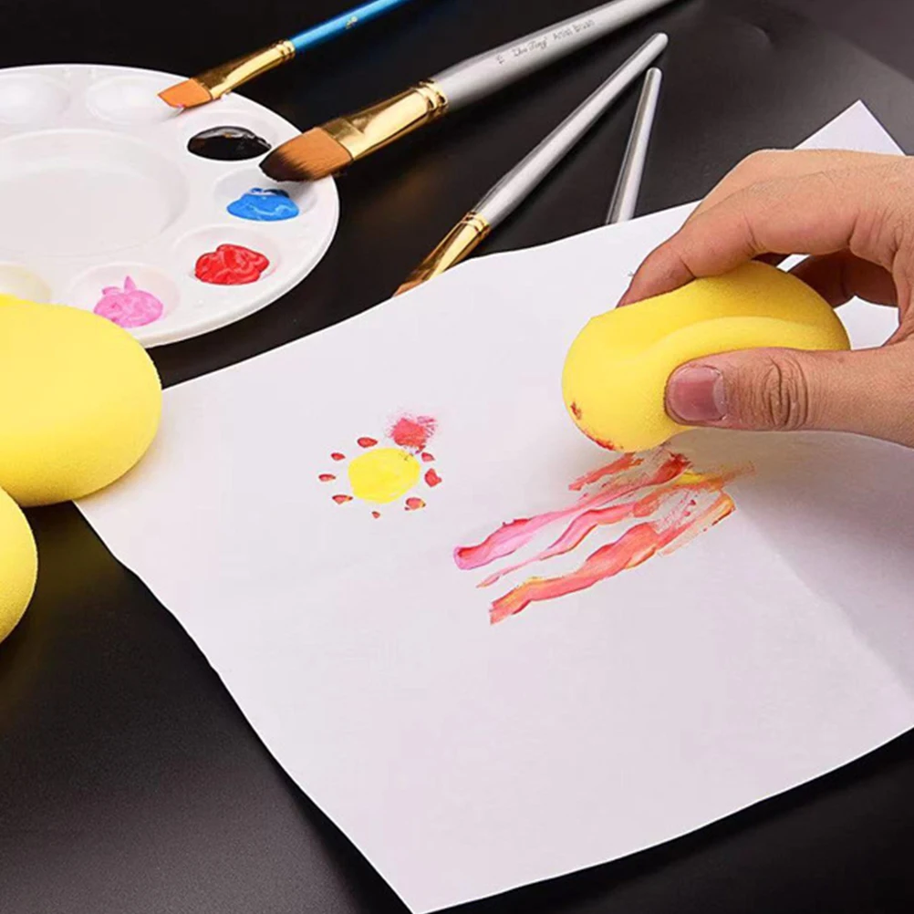 

3pcs Ceramic Art Round Sponges Soft Durable Multipurpose Painting Tools for Crafts Pottery Watercolor Kids DIY