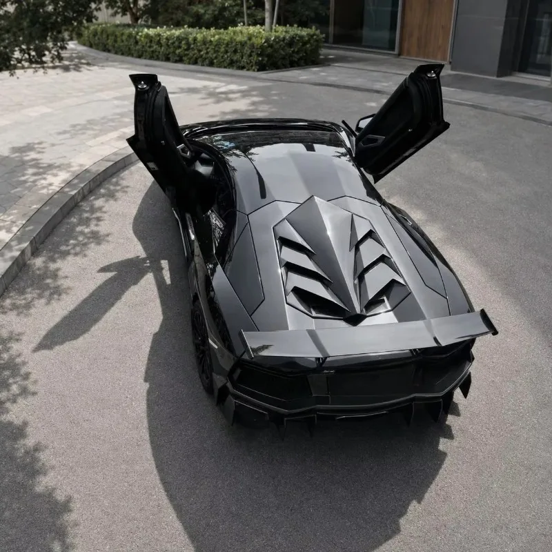 Carbon Fiber Rear Engine Hood Cover Car Bonnet Exterior Tuning Parts xyl
