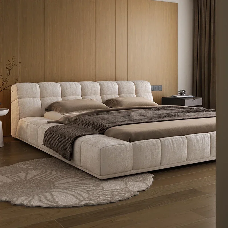 

Italian light luxury puff bed luxury senior villa widened floor square tatami