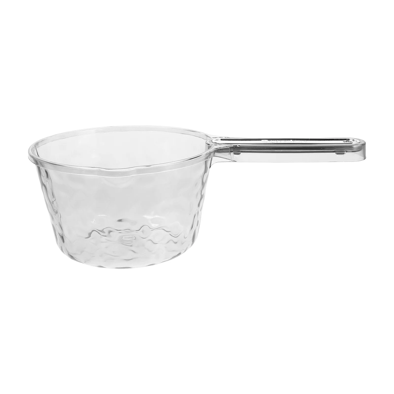 

1pc Kitchen Water Scoop Transparent Plastic Bath Ladle Long Handle Large Capacity For Home Bathroom Washing Hair Portable
