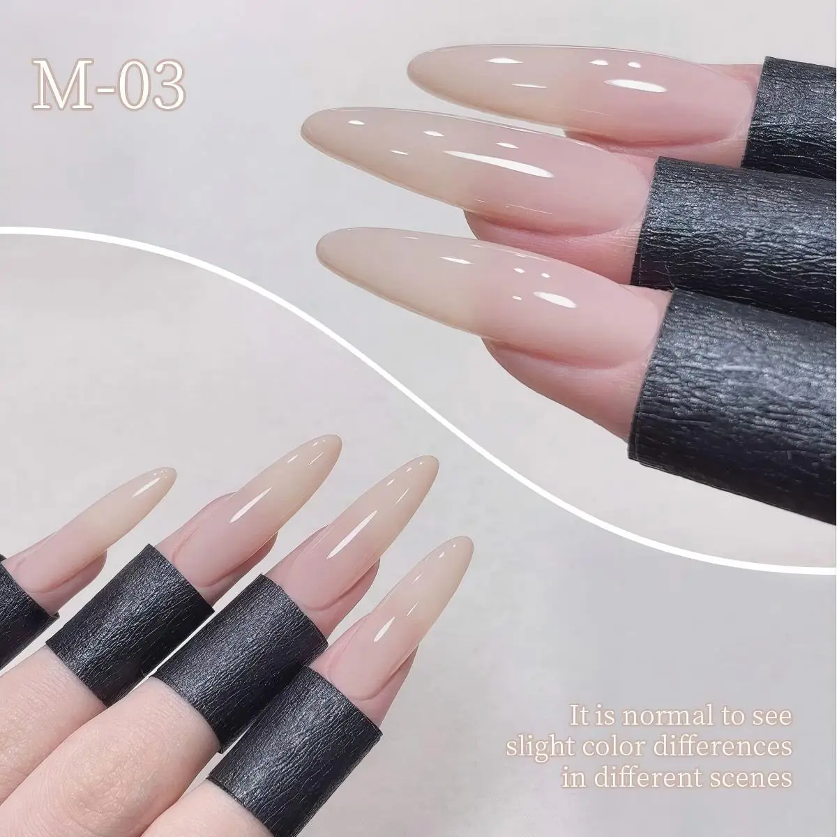 6 個セット半透明ヌードジェルポリッシュ - ソークオフ UV LED 長持ちする光沢のあるマニキュアの外観、プロのネイルサロン向け