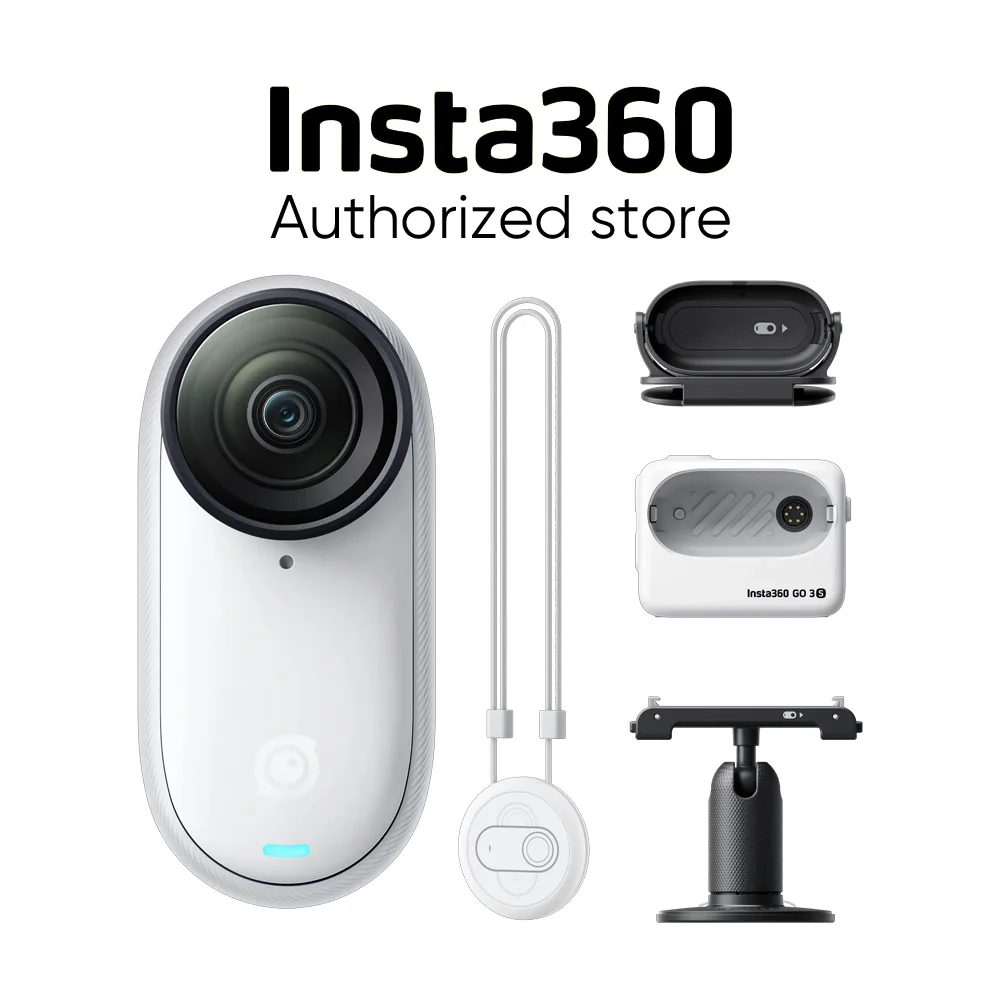 [إصدار جديد في المخزون] كاميرا Insta360 GO 3S Midnight Black / Arctic White 4K مقاومة للماء 140min 39g