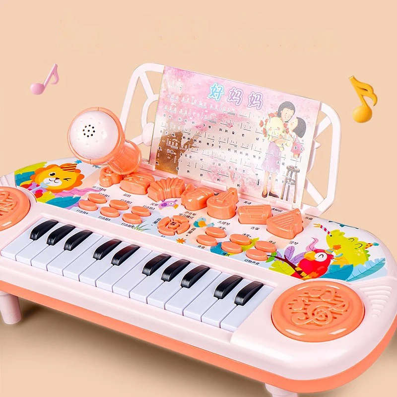 

36-key Children's Educational Toy Piano Multifunctional Electronic Piano Baby Enlightenment Musical Instrument with Microphone