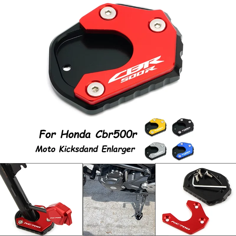 

For Honda Cbr500r Cbr 500R 2013-2024 CNC Motorcycle Accessories Kickstand Enlarger Parts Foot Side Stand Enlarge Pad Support