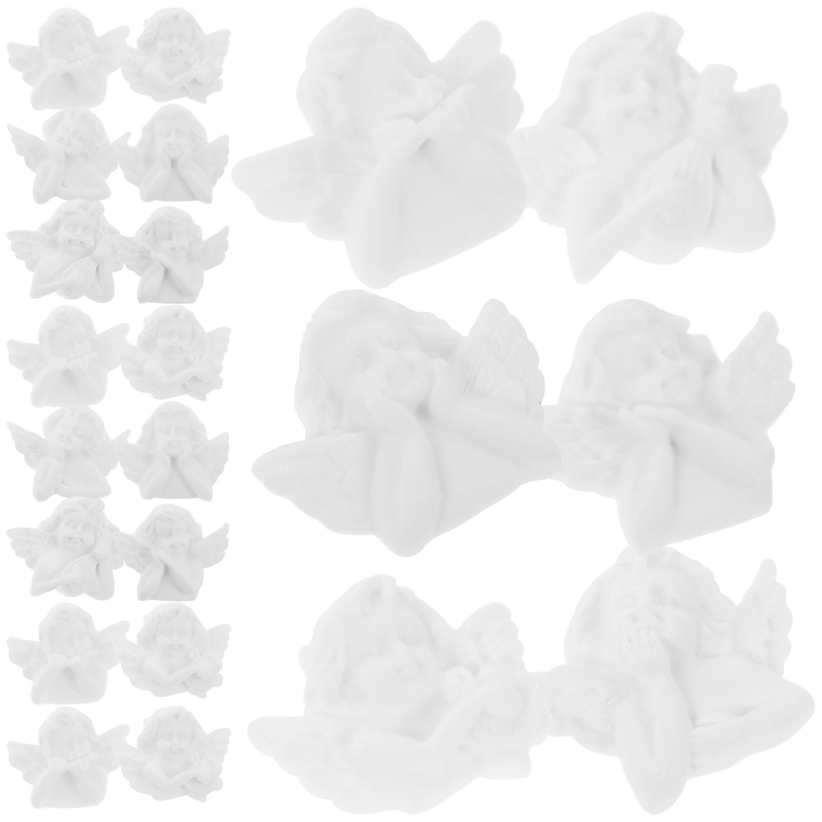 30 шт., материал чехла для телефона, мини-смола, подвески в виде ангела для DIY, украшения для мобильного чехла, принадлежности для рукоделия, миниатюрные украшения в виде ангела