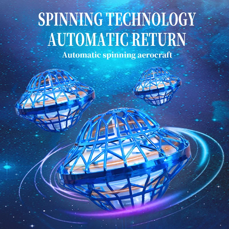 Flying Ball Boomerang Fly Toy Magic With LED Lights Drone Hover Ball Stress Release Flying Spinner Fidget Toys Kids Family Gifts