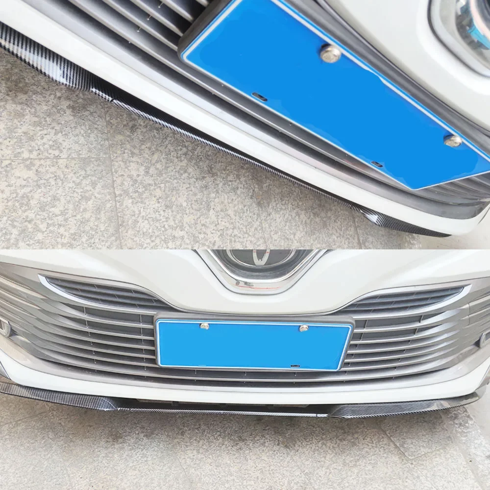 ABS Universal Car Front Bumper Lip Body Kit Spoiler Splitter ABS Bumper Canard Lip Splitter Universal Car Accessories front lip