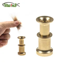 Vtwins Detachable Brass Hair Stacker Feathers Collate Fly Fishing Tying Tool Accessory Lure Bait Making Tackle Trout Pesca