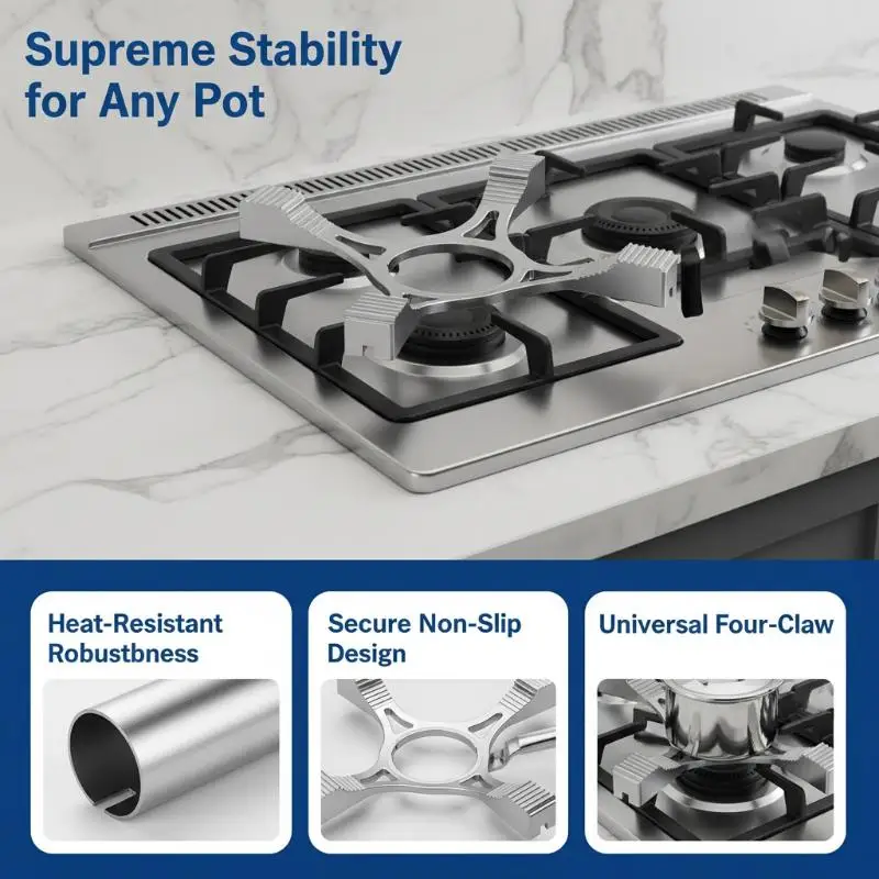 Replacements Universal Gas Stove Stand Anti-skid 4 Claws Gas Stove Bracket Anticorrosive Cast Iron Gas Stove Cooker Ring Home