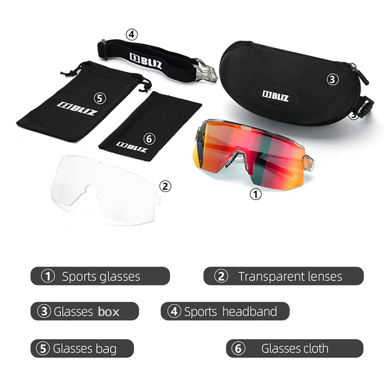 Bild 7: BLIZ Breeze Ultraleichte TR90 Sportsonnenbrille UV400 Modische Unisex Motorrad Winddichte Fahrrad MTB Lauf- und Angelbrille