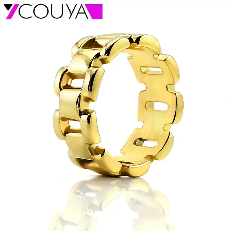 Simple Fashion Gold engagement rings for women man free shipping items Jewelry Ring stainless steel ring Party Wedding 2025
