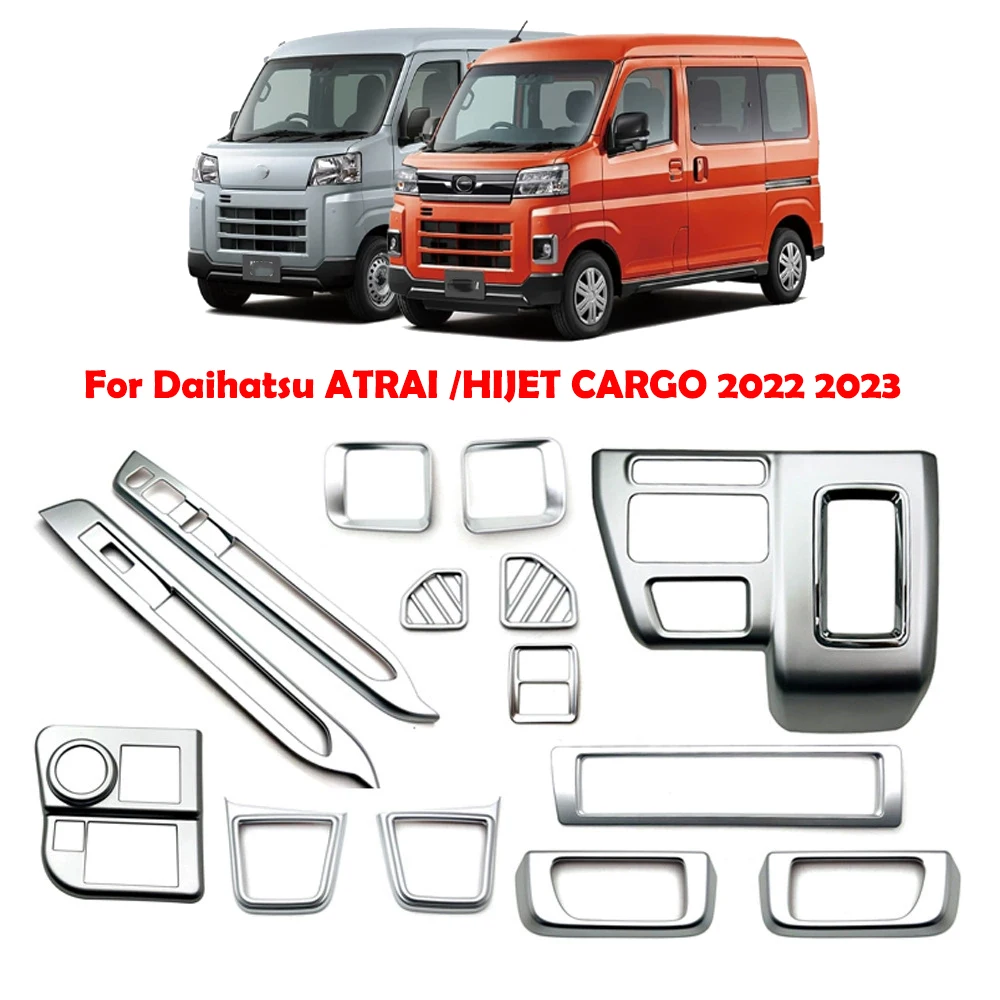 

RHD для Daihatsu ATRAI/HIJET CARGO 2022 2023, матовая дверная ручка из АБС-пластика, оконный переключатель, панель переключения передач, крышка вентиляционной чашки для воды, отделка
