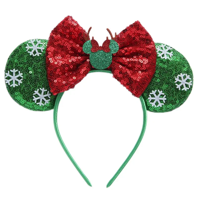 Bandeau de cheveux de Noël à paillettes pour filles, accessoires d'oreille de souris, nœuds de cheveux, fête de vacances, cosplay, cadeau pour enfants