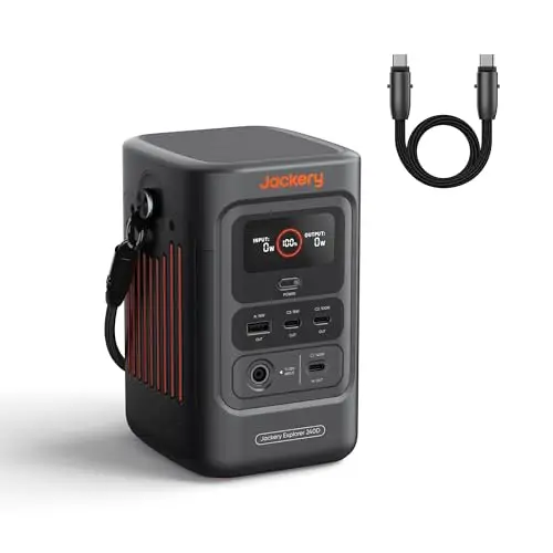 Explorer 240D Power Bank,256Wh,200W DC | LiFePO4 Battery, USB-C Cable Included, 1-Hour Fast Charging, Compact for