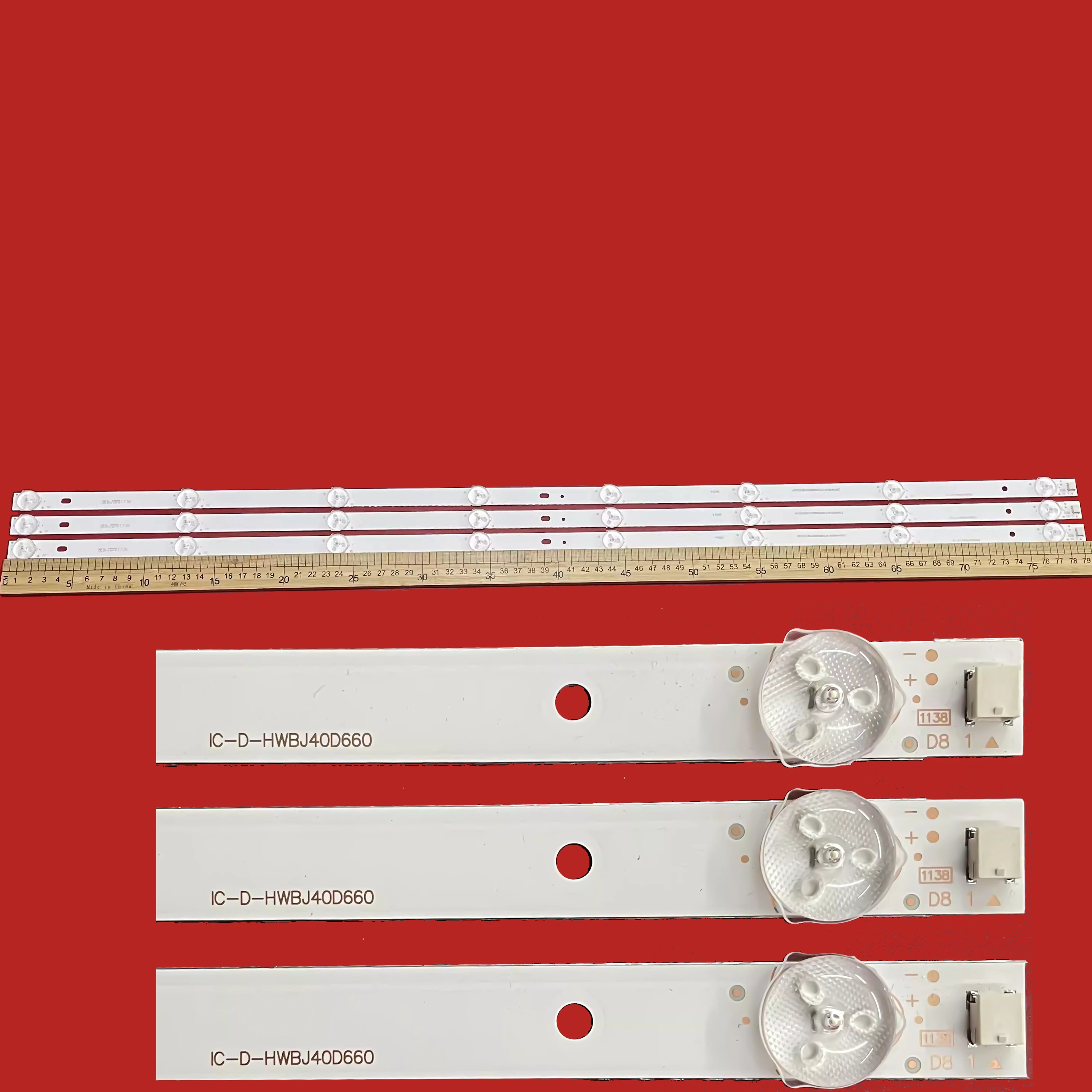 

LED Backlight strip 8 Lamp for 40''TV IC-D-HWBJ40D660 TX-40ES400B TX-40ES500B TX-40FS503B TX-40ESW504B V400HJ9-MD1 MD2