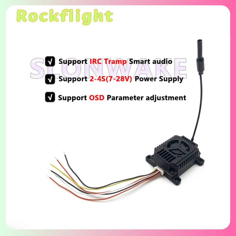 الترا 1W6 5.8GHZ 48CH 1600mW 1.6W قابل للتعديل FPV VTX 7-28V الارسال ل RC طائرة بدون طيار طويلة المدى الإطار كوادكوبتر