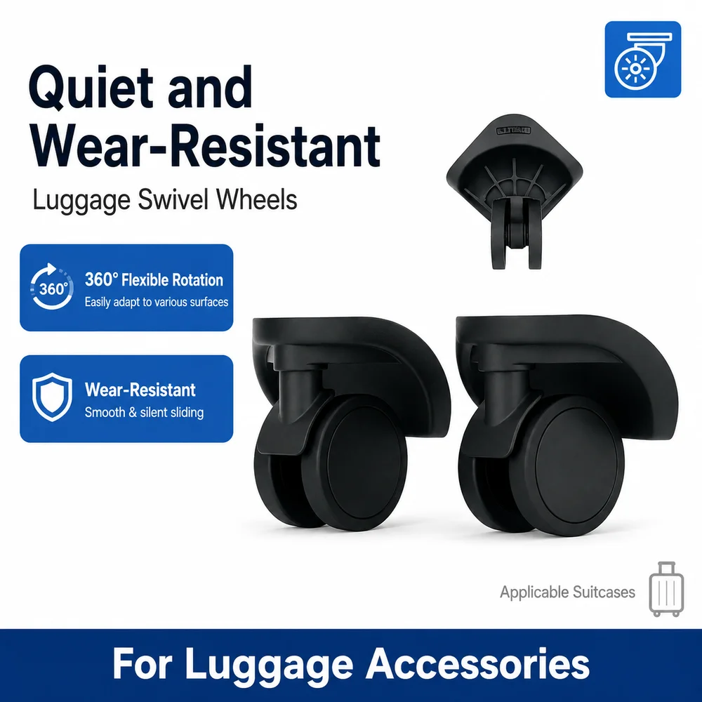 Universal Luggage Wheels For ELLE T30B 360° Swivel Caster Bracket Wear-Resistant Smooth Rolling Noise Reduction Replacement Roll