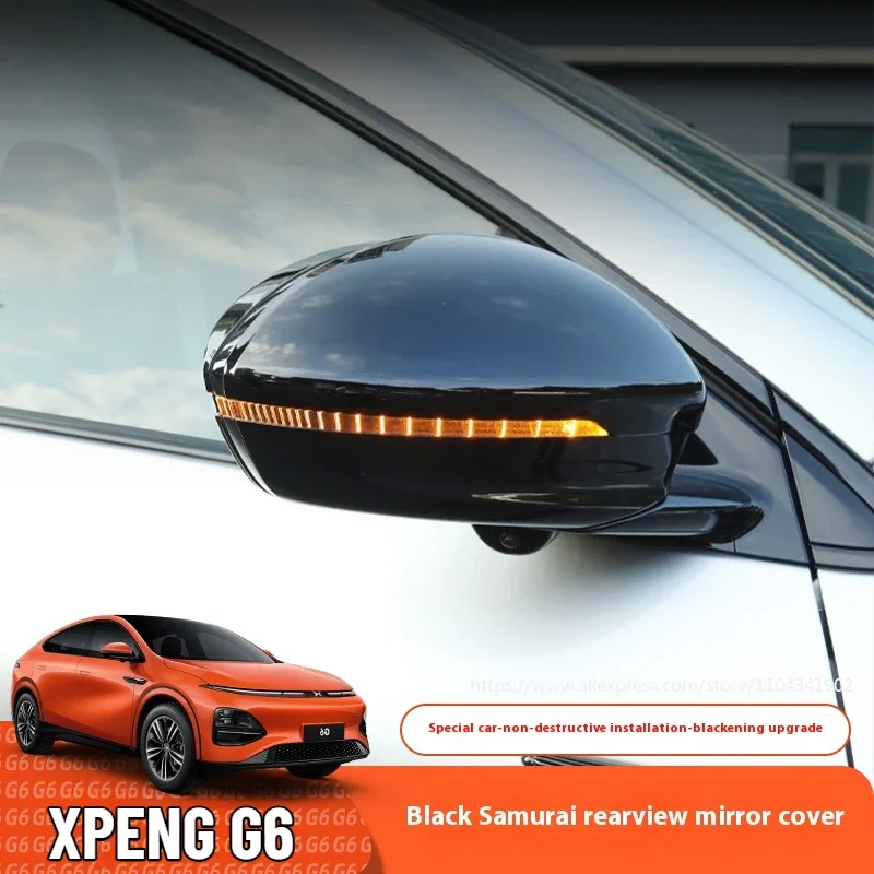 For Xpeng G6 2023 2024 Xiaopeng G6 Carbon Fiber Rearview Mirror Protective Cover Blackened Rearview Mirror Modification