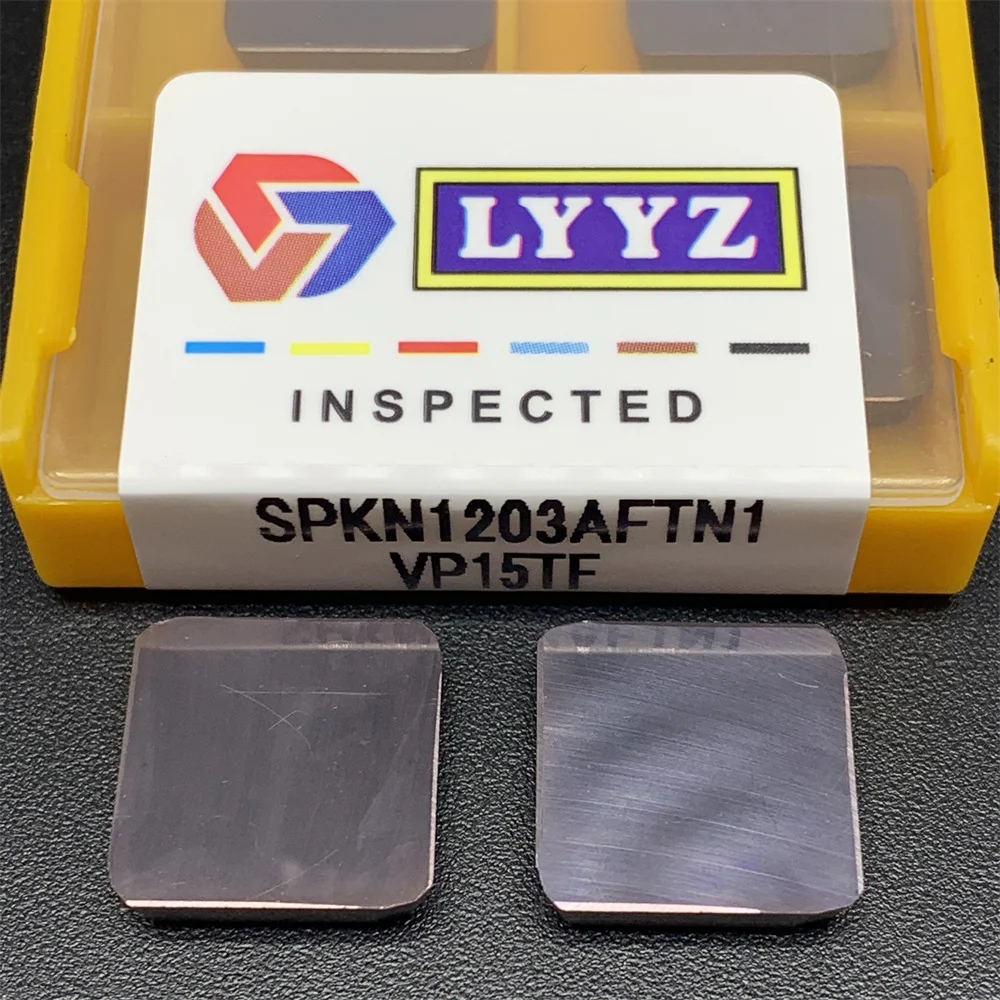 Herramientas de torno de hoja de inserción de carburo CNC, 10 piezas, SPKN1203-VP15TF, SPKN1203-VP15TF